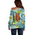 Palau Father's Day Polynesia Off Shoulder Sweater Dad and Son