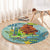 Palau Father's Day Polynesia Round Carpet Dad and Son