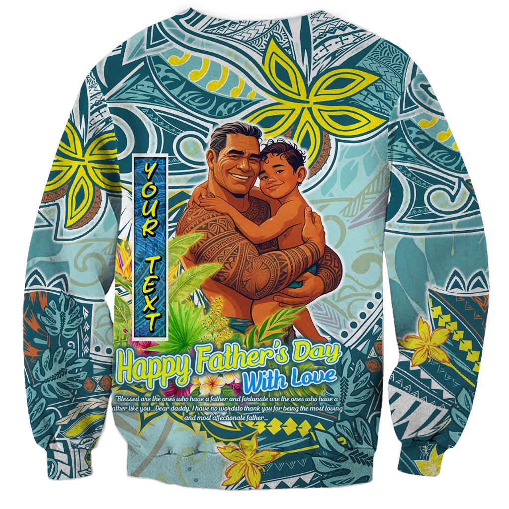 Palau Father's Day Polynesia Sweatshirt Dad and Son