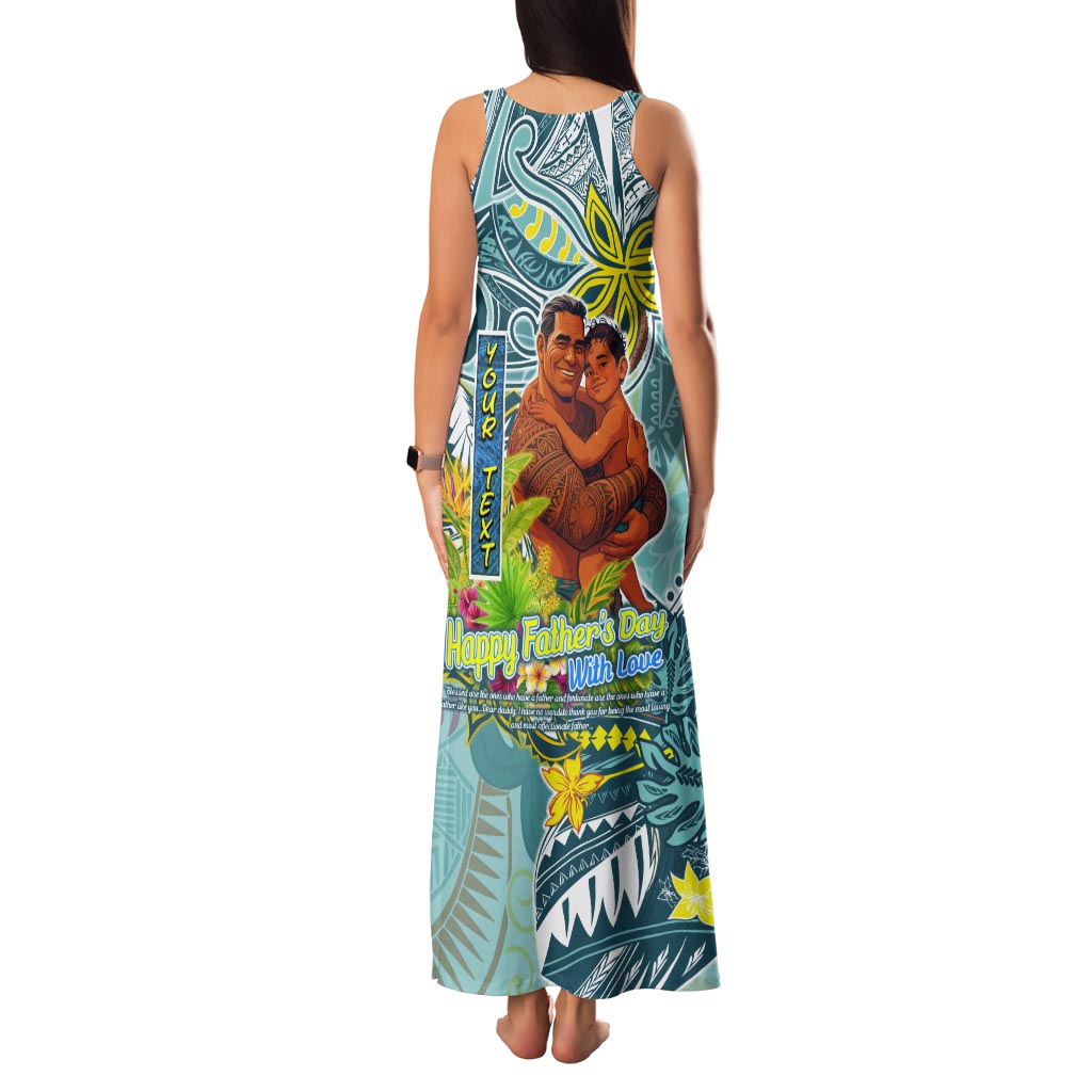 Palau Father's Day Polynesia Tank Maxi Dress Dad and Son