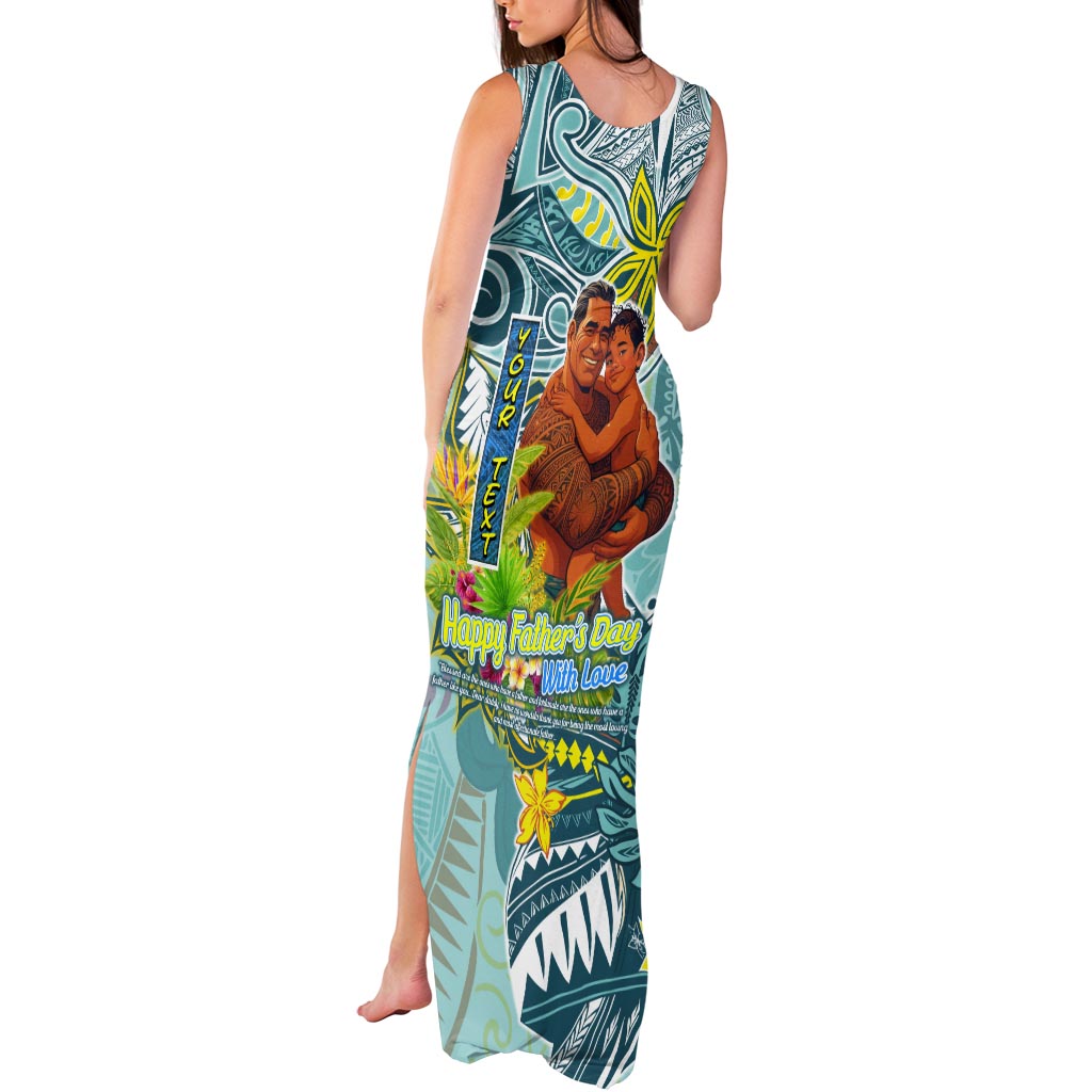 Palau Father's Day Polynesia Tank Maxi Dress Dad and Son