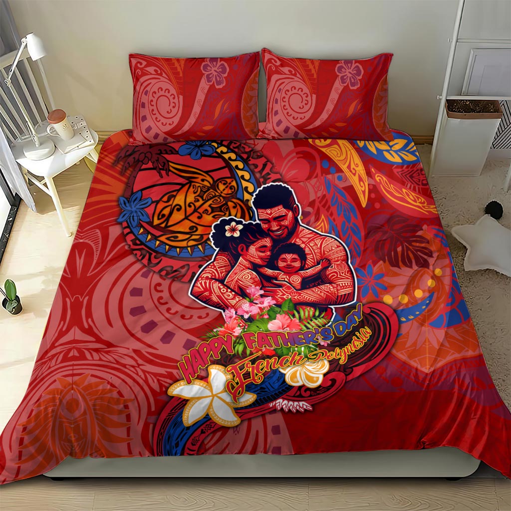 Happy Father's Day French Polynesia Bedding Set Family Turtle Hibiscus DT02 - Polynesian Pride