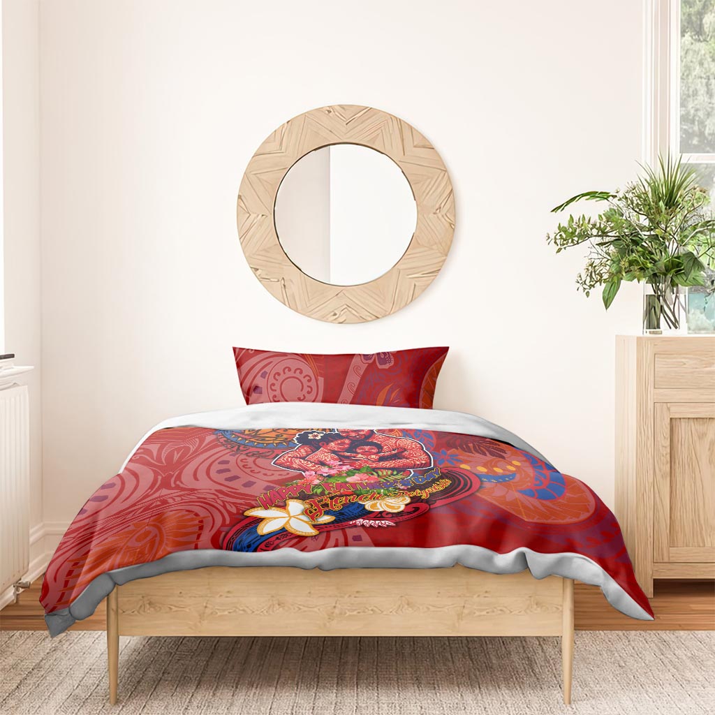 Happy Father's Day French Polynesia Bedding Set Family Turtle Hibiscus DT02 - Polynesian Pride