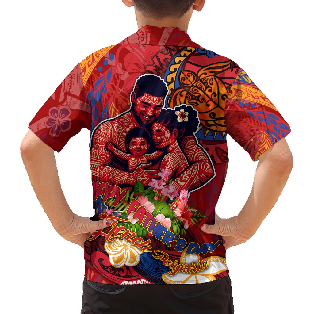 Happy Father's Day French Polynesia Family Matching Off Shoulder Short Dress and Hawaiian Shirt Family Turtle Hibiscus DT02 - Polynesian Pride