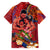 Happy Father's Day French Polynesia Family Matching Off Shoulder Short Dress and Hawaiian Shirt Family Turtle Hibiscus