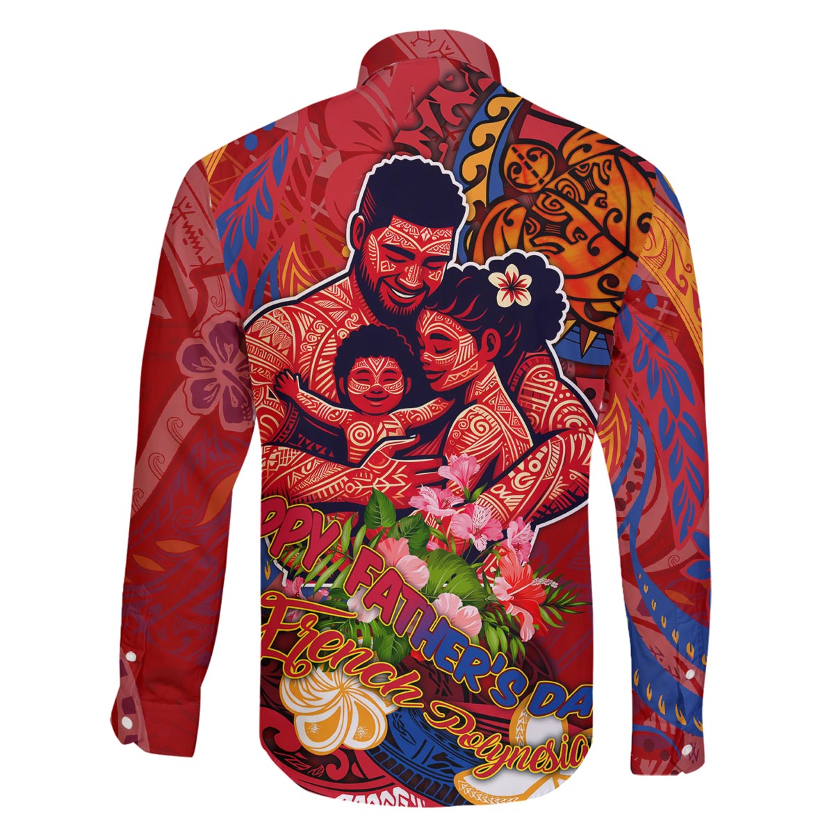 Happy Father's Day French Polynesia Family Matching Puletasi and Hawaiian Shirt Family Turtle Hibiscus