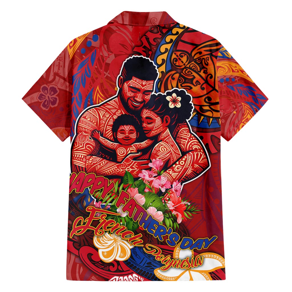 Happy Father's Day French Polynesia Family Matching Summer Maxi Dress and Hawaiian Shirt Family Turtle Hibiscus