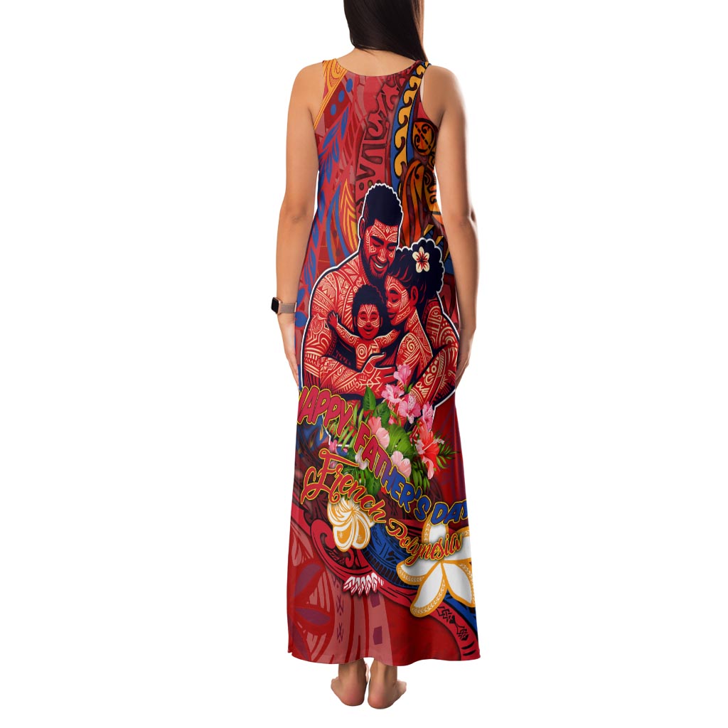 Happy Father's Day French Polynesia Family Matching Tank Maxi Dress and Hawaiian Shirt Family Turtle Hibiscus