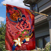 Happy Father's Day French Polynesia Garden Flag Family Turtle Hibiscus DT02 - Polynesian Pride