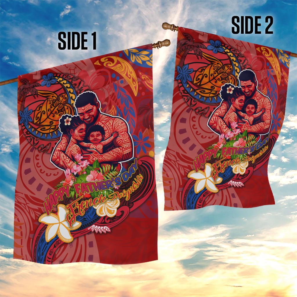 Happy Father's Day French Polynesia Garden Flag Family Turtle Hibiscus DT02 - Polynesian Pride