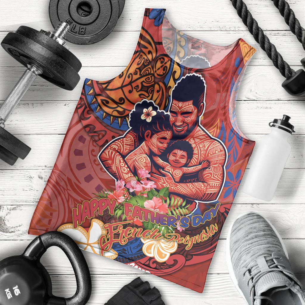 Happy Father's Day French Polynesia Men Tank Top Family Turtle Hibiscus DT02 - Polynesian Pride