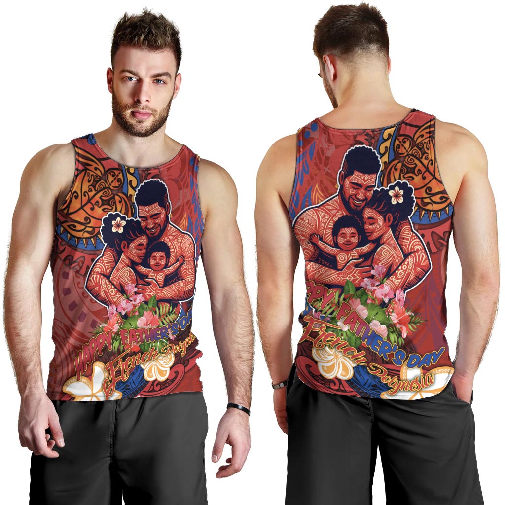 Happy Father's Day French Polynesia Men Tank Top Family Turtle Hibiscus DT02 - Polynesian Pride