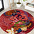 Happy Father's Day French Polynesia Round Carpet Family Turtle Hibiscus