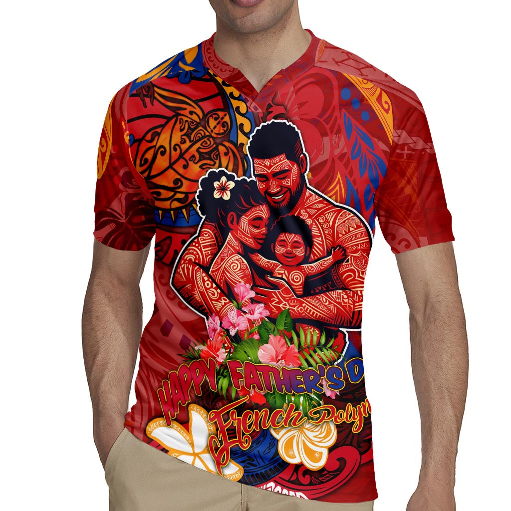 Happy Father's Day French Polynesia Rugby Jersey Family Turtle Hibiscus DT02 - Polynesian Pride