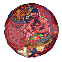 Happy Father's Day French Polynesia Spare Tire Cover Family Turtle Hibiscus DT02 - Polynesian Pride
