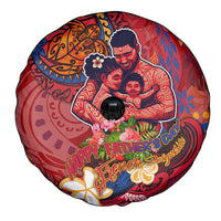 Happy Father's Day French Polynesia Spare Tire Cover Family Turtle Hibiscus DT02 - Polynesian Pride