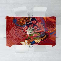 Happy Father's Day French Polynesia Tablecloth Family Turtle Hibiscus DT02 Red - Polynesian Pride