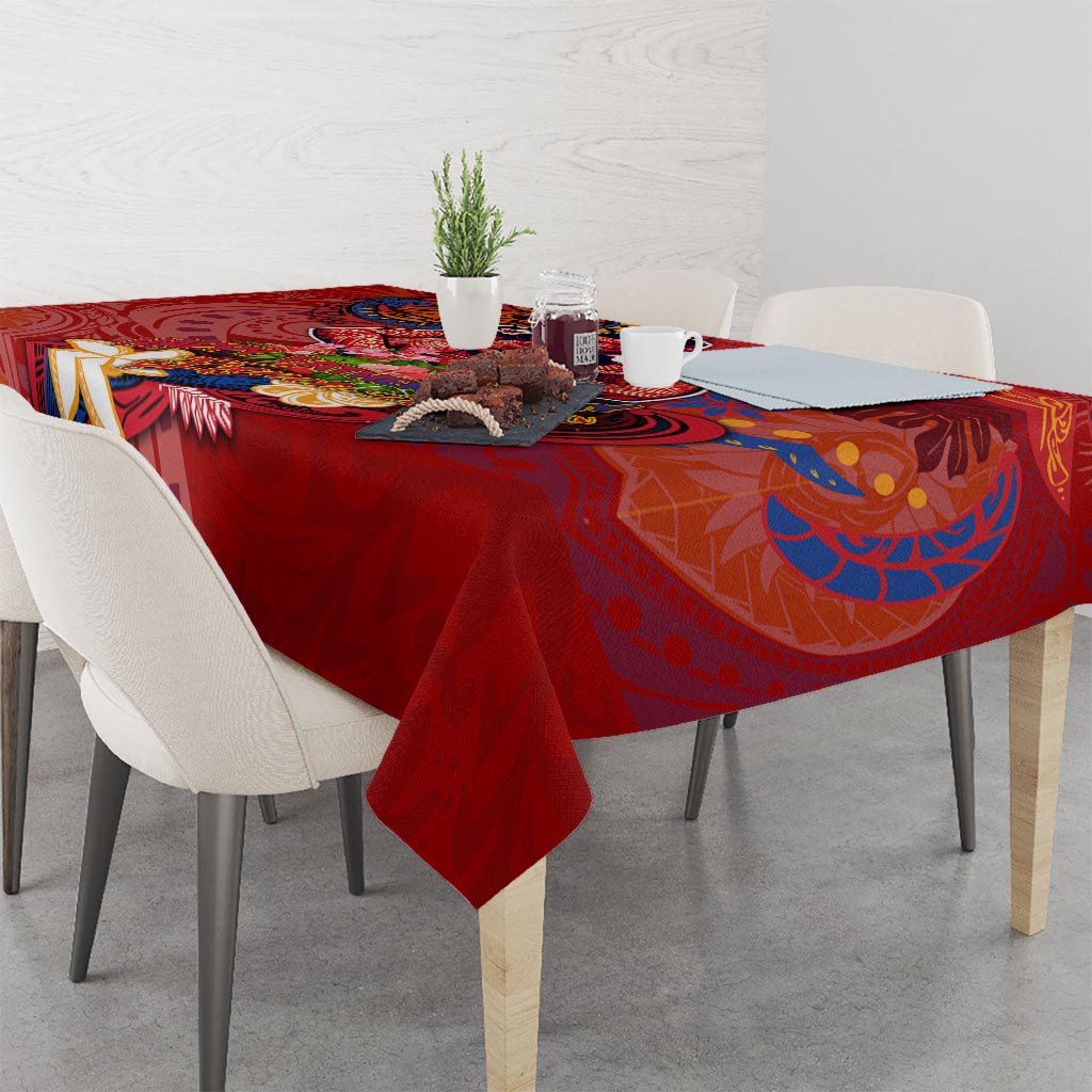 Happy Father's Day French Polynesia Tablecloth Family Turtle Hibiscus DT02 - Polynesian Pride
