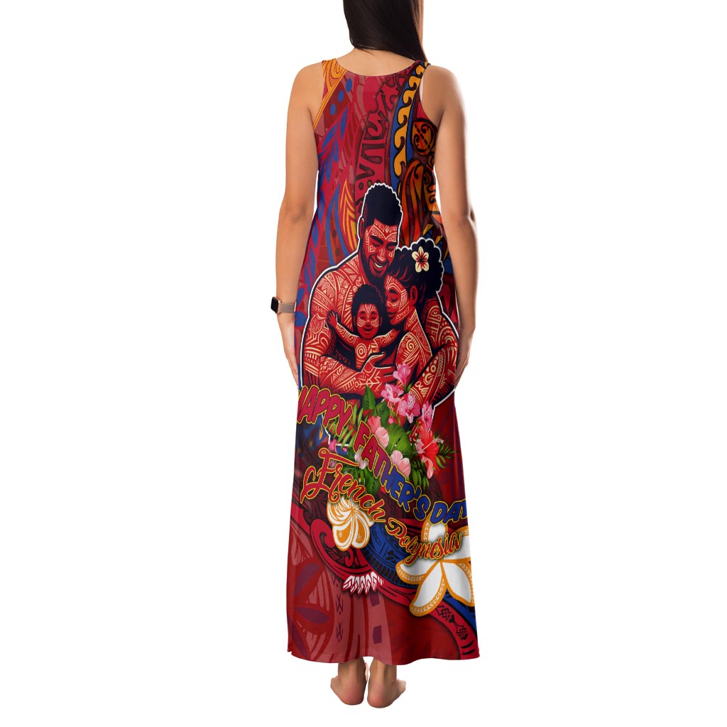 Happy Father's Day French Polynesia Tank Maxi Dress Family Turtle Hibiscus DT02 - Polynesian Pride
