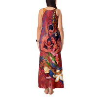 Happy Father's Day French Polynesia Tank Maxi Dress Family Turtle Hibiscus DT02 - Polynesian Pride