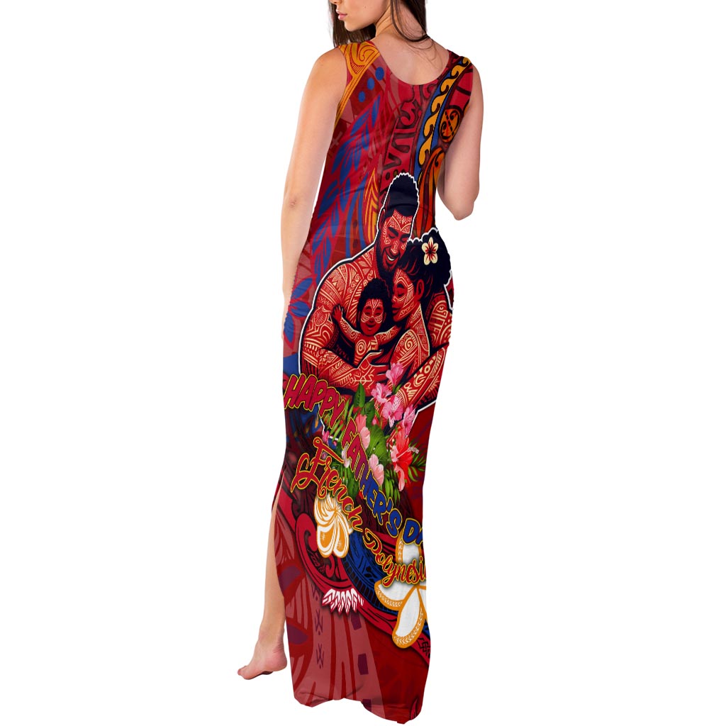 Happy Father's Day French Polynesia Tank Maxi Dress Family Turtle Hibiscus DT02 - Polynesian Pride