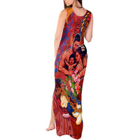 Happy Father's Day French Polynesia Tank Maxi Dress Family Turtle Hibiscus DT02 - Polynesian Pride