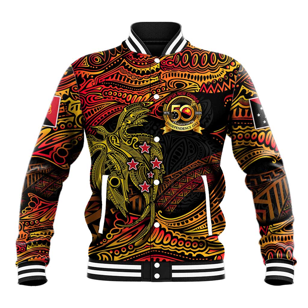 Papua New Guinea 50th Independence Day Baseball Jacket Culture Spirit and Sovereignty DT02 Unisex Art - Polynesian Pride