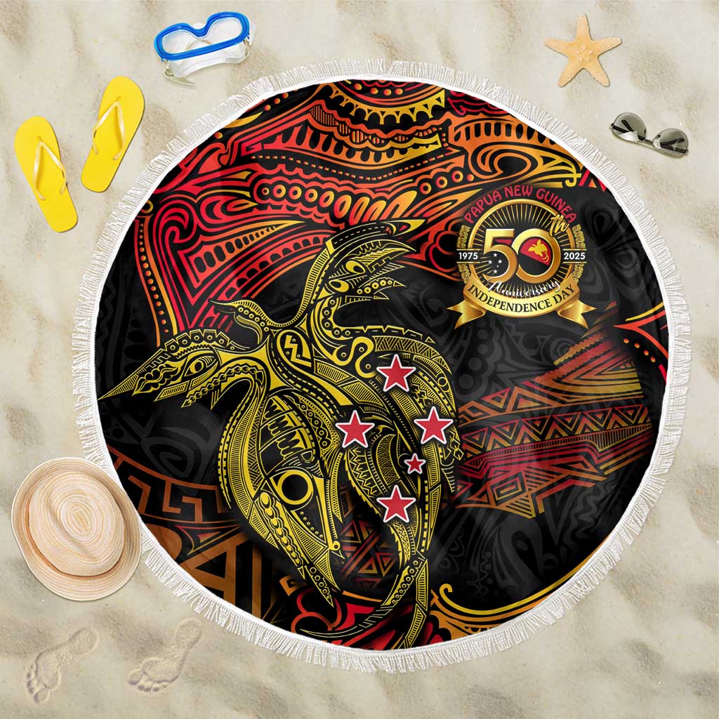 Papua New Guinea 50th Independence Day Beach Blanket Culture Spirit and Sovereignty DT02 One Size 150cm Art - Polynesian Pride