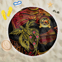 Papua New Guinea 50th Independence Day Beach Blanket Culture Spirit and Sovereignty DT02 One Size 150cm Art - Polynesian Pride