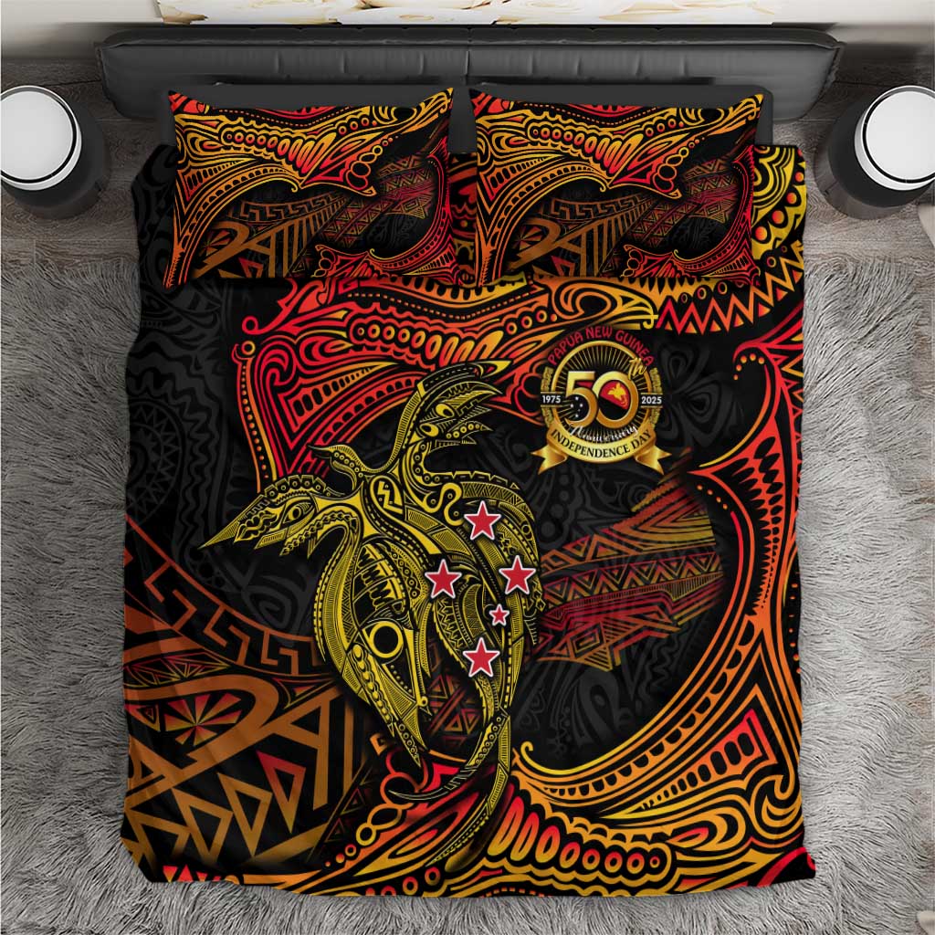Papua New Guinea 50th Independence Day Bedding Set Culture Spirit and Sovereignty