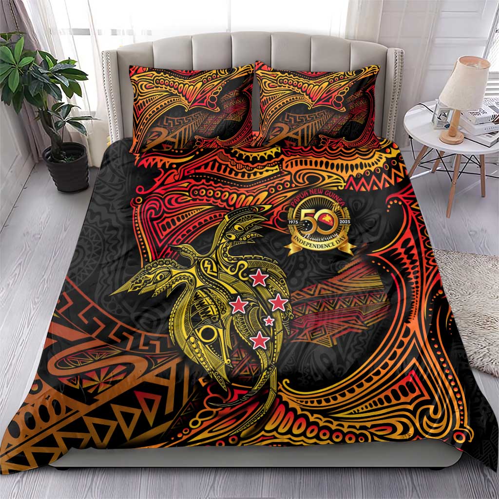 Papua New Guinea 50th Independence Day Bedding Set Culture Spirit and Sovereignty