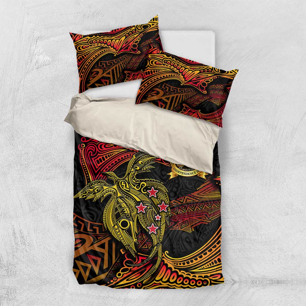 Papua New Guinea 50th Independence Day Bedding Set Culture Spirit and Sovereignty