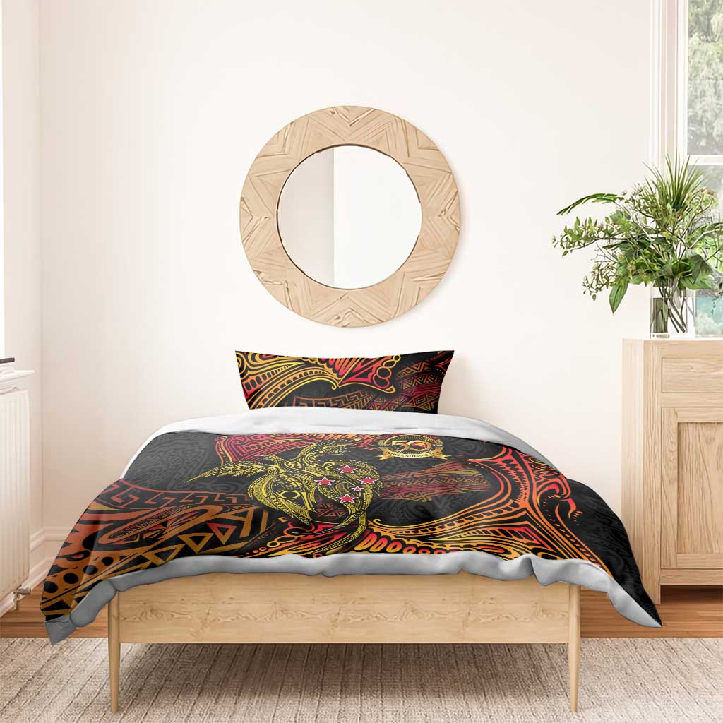 Papua New Guinea 50th Independence Day Bedding Set Culture Spirit and Sovereignty