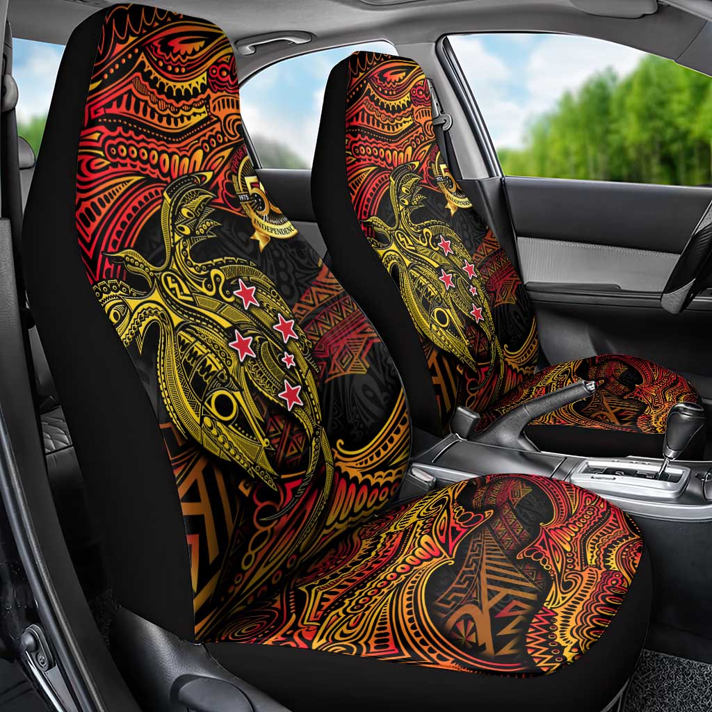 Papua New Guinea 50th Independence Day Car Seat Cover Culture Spirit and Sovereignty
