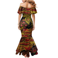 Papua New Guinea 50th Independence Day Family Matching Mermaid Dress and Hawaiian Shirt Culture Spirit and Sovereignty