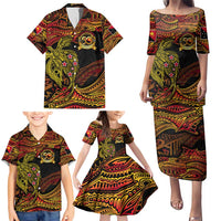 Papua New Guinea 50th Independence Day Family Matching Puletasi and Hawaiian Shirt Culture Spirit and Sovereignty