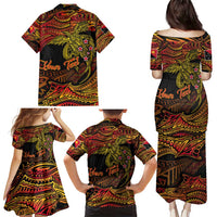 Papua New Guinea 50th Independence Day Family Matching Puletasi and Hawaiian Shirt Culture Spirit and Sovereignty