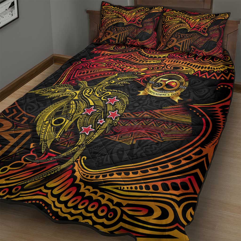 Papua New Guinea 50th Independence Day Quilt Bed Set Culture Spirit and Sovereignty