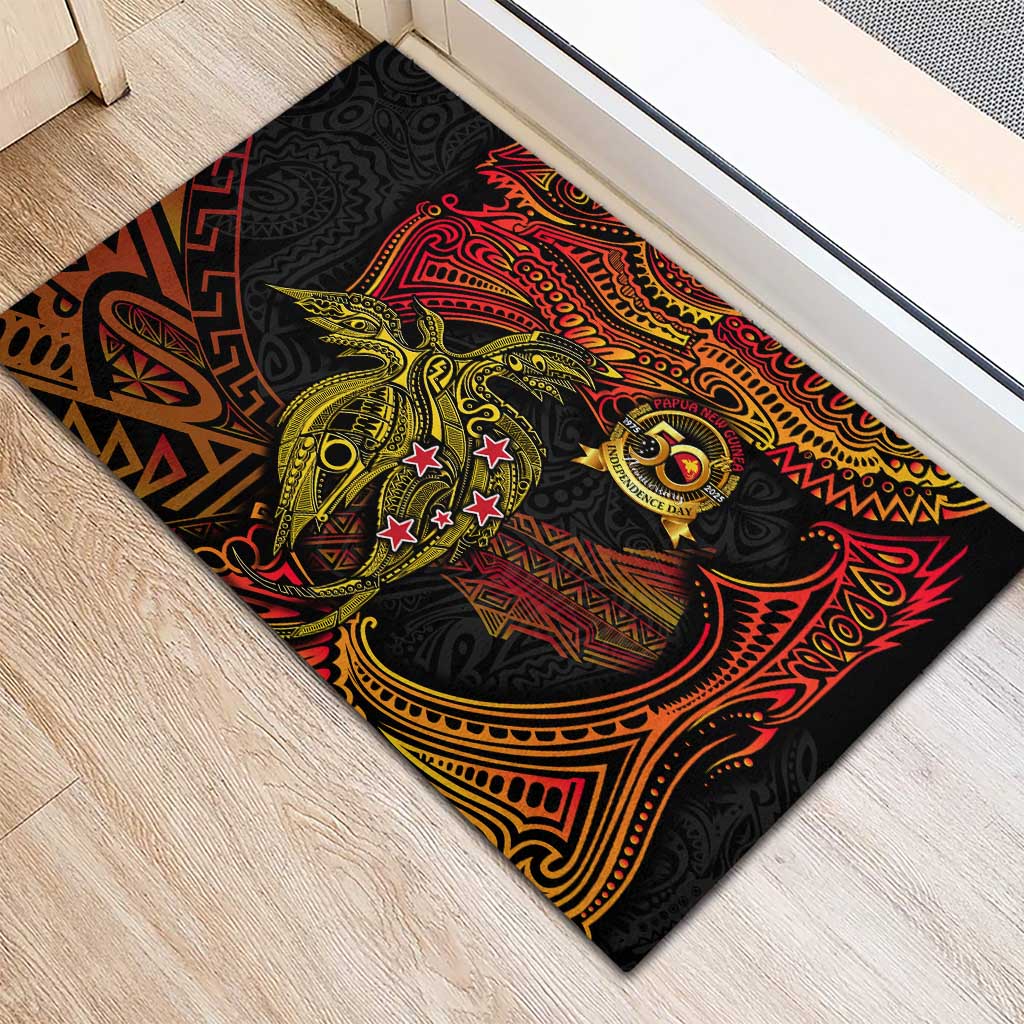 Papua New Guinea 50th Independence Day Rubber Doormat Culture Spirit and Sovereignty