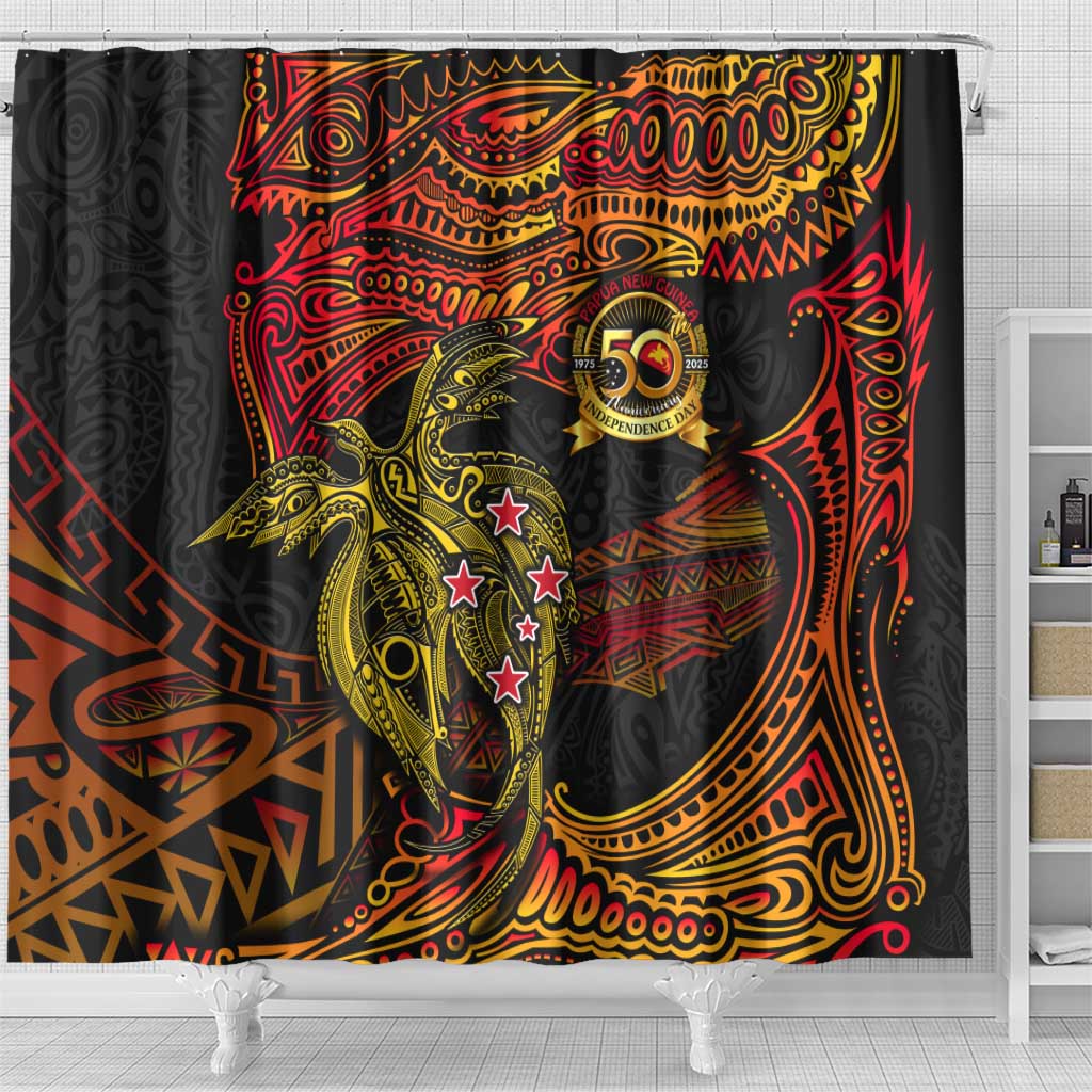 Papua New Guinea 50th Independence Day Shower Curtain Culture Spirit and Sovereignty