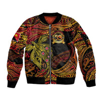 Papua New Guinea 50th Independence Day Sleeve Zip Bomber Jacket Culture Spirit and Sovereignty
