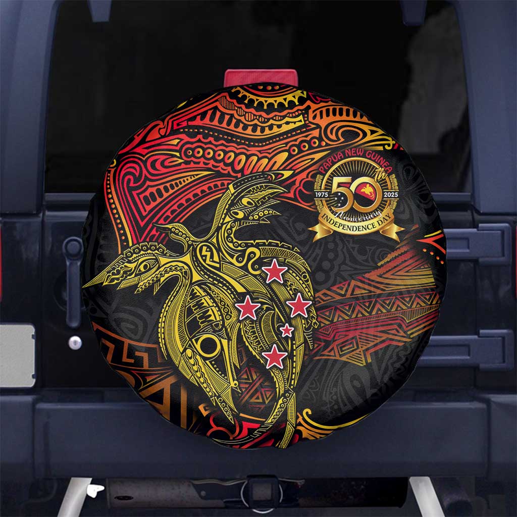 Papua New Guinea 50th Independence Day Spare Tire Cover Culture Spirit and Sovereignty