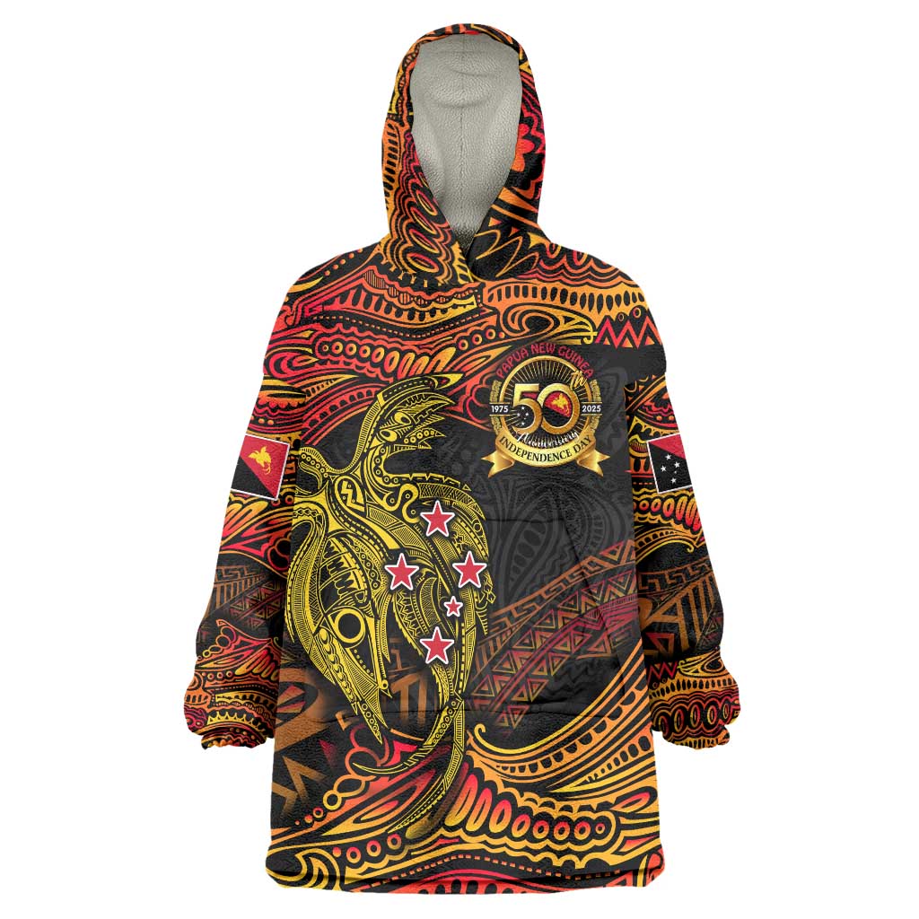 Papua New Guinea 50th Independence Day Wearable Blanket Hoodie Culture Spirit and Sovereignty DT02 One Size Art - Polynesian Pride
