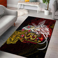 PNG 1975 - 2025 Area Rug Papua New Guinea 50th Independence Anniversary