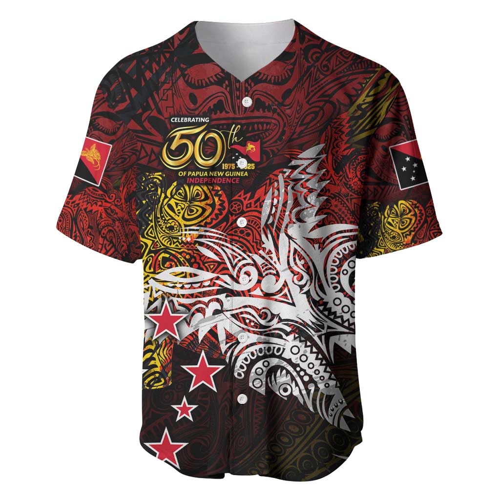 PNG 1975 - 2025 Baseball Jersey Papua New Guinea 50th Independence Anniversary