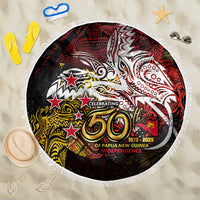 PNG 1975 - 2025 Beach Blanket Papua New Guinea 50th Independence Anniversary DT02 One Size 150cm Art - Polynesian Pride