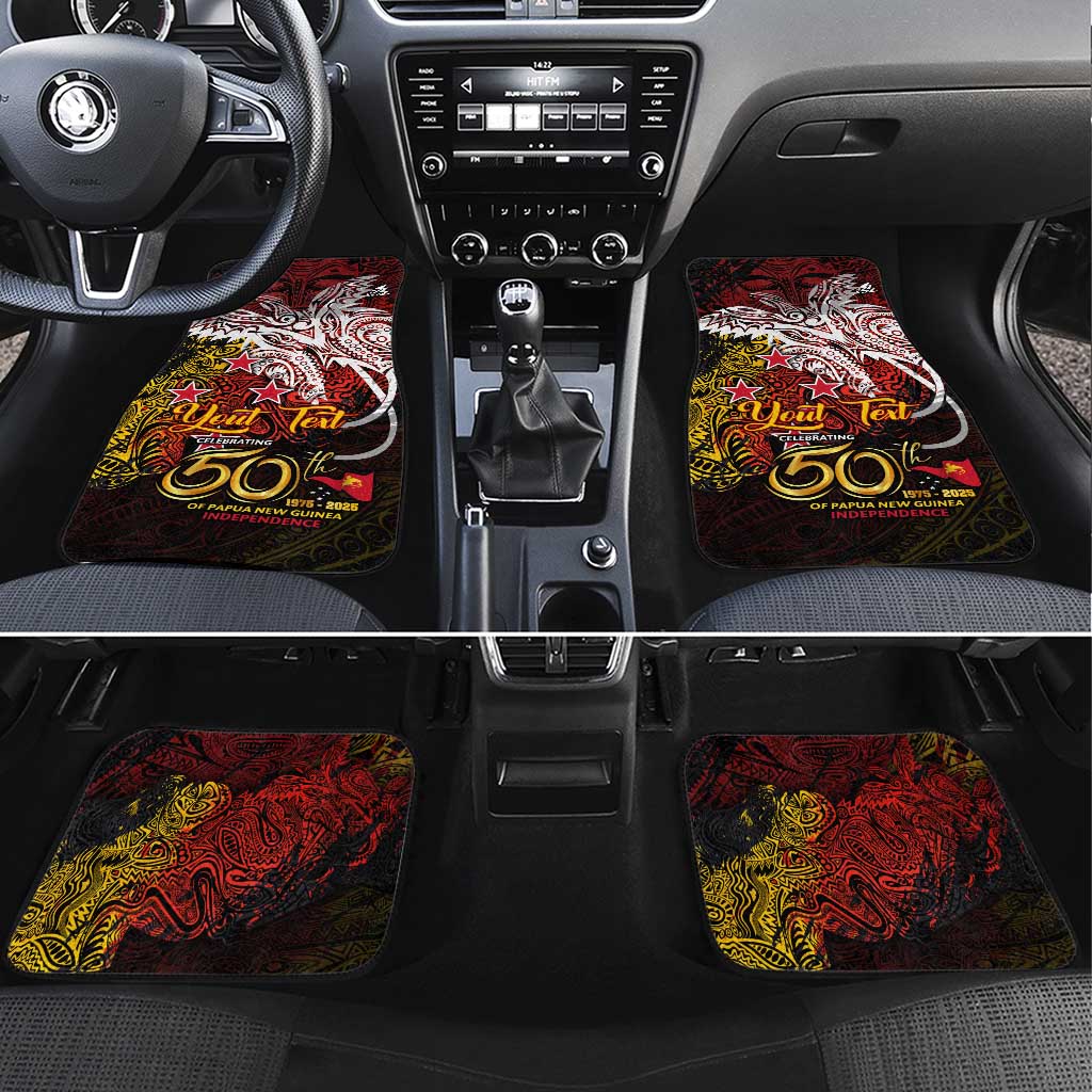 PNG 1975 - 2025 Car Mats Papua New Guinea 50th Independence Anniversary DT02 Set 4pcs Art - Polynesian Pride