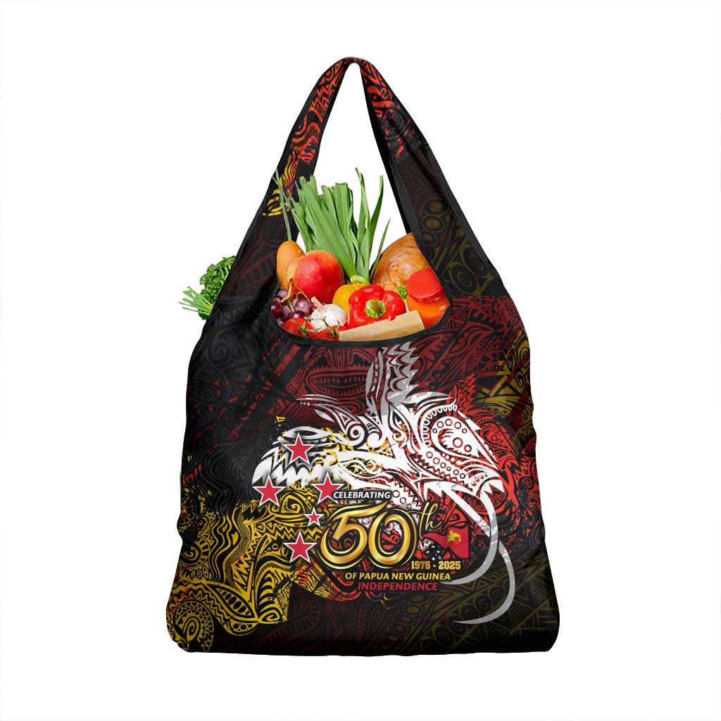 PNG 1975 - 2025 Grocery Bag Papua New Guinea 50th Independence Anniversary DT02 1-pack One Size Art - Polynesian Pride