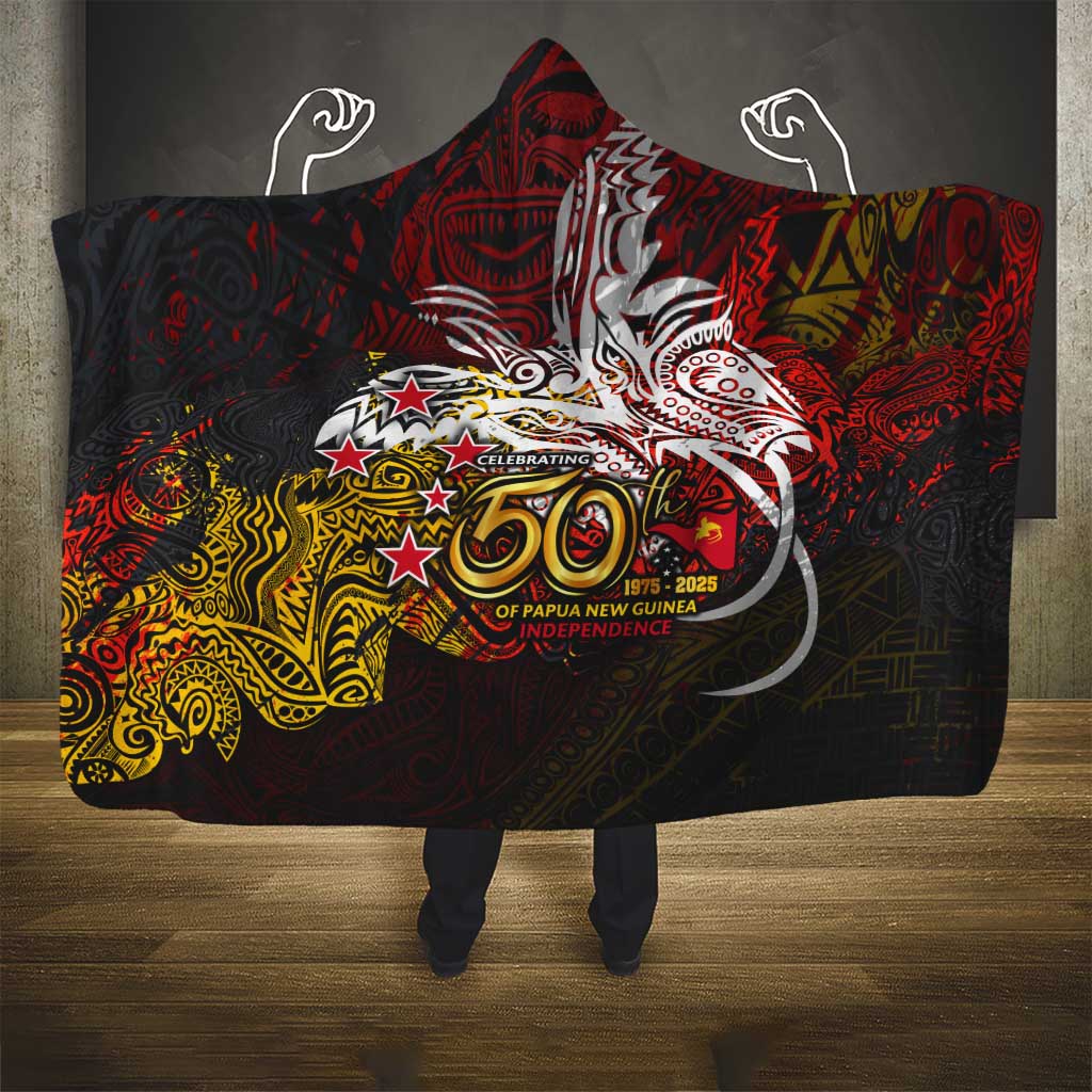 PNG 1975 - 2025 Hooded Blanket Papua New Guinea 50th Independence Anniversary
