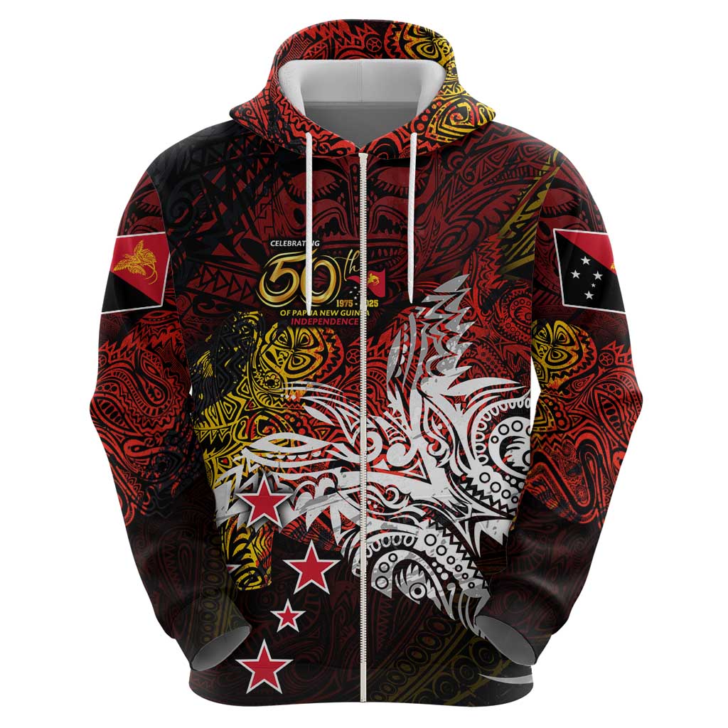 PNG 1975 - 2025 Hoodie Papua New Guinea 50th Independence Anniversary